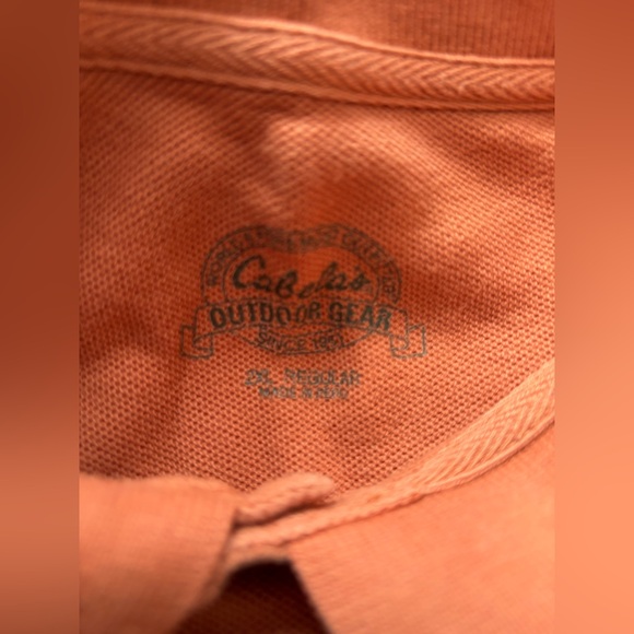 Men's Cabela’s 2XL Burnt Orange Mens Cotton Polo Shirt - Picture 3 of 10